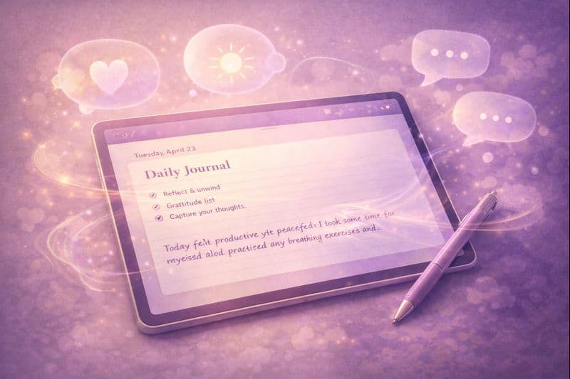 Journaling verktyg för INFJ - digital dagbok och reflektion för introverta personligheter
