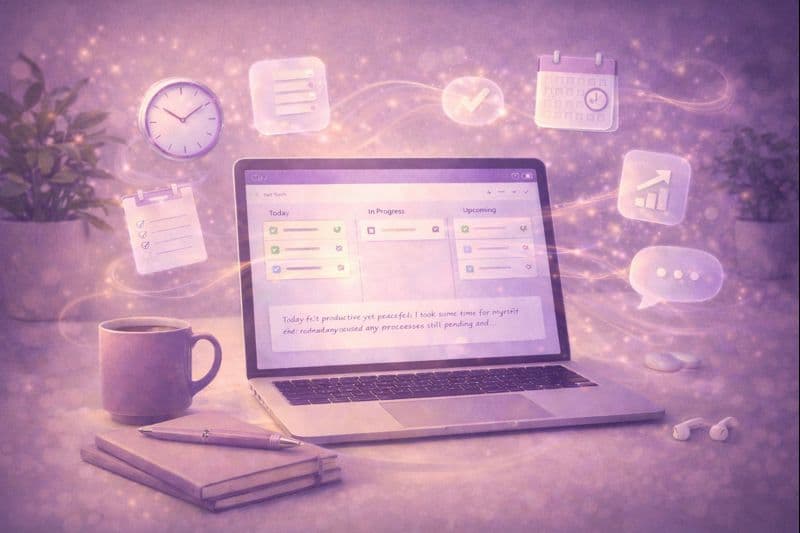 Bästa produktivitetsverktyg för INFJ 2024 - produktiv arbetsyta med verktyg för fokus och planering